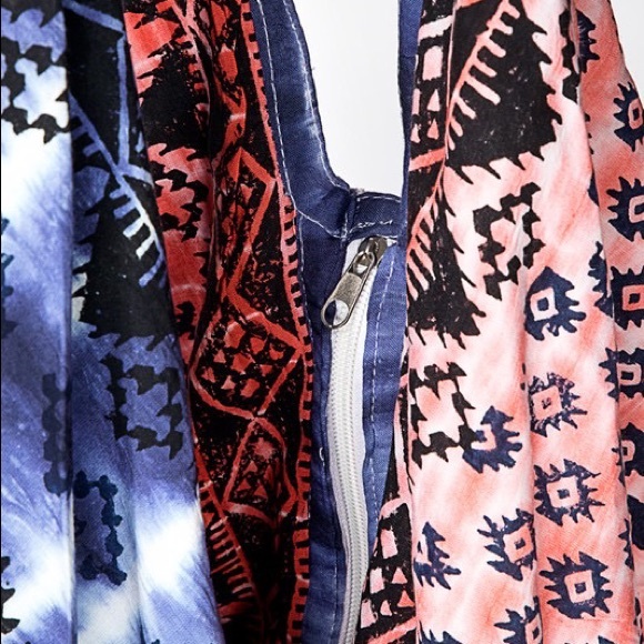 Multi colored and print fine cotton boho bag. - Picture 6 of 7